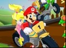 carrera de motos con mario bros